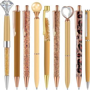 Ballpoint Pens Set Crystal Diamond Pen Gift for Birthdays, Women Gold present